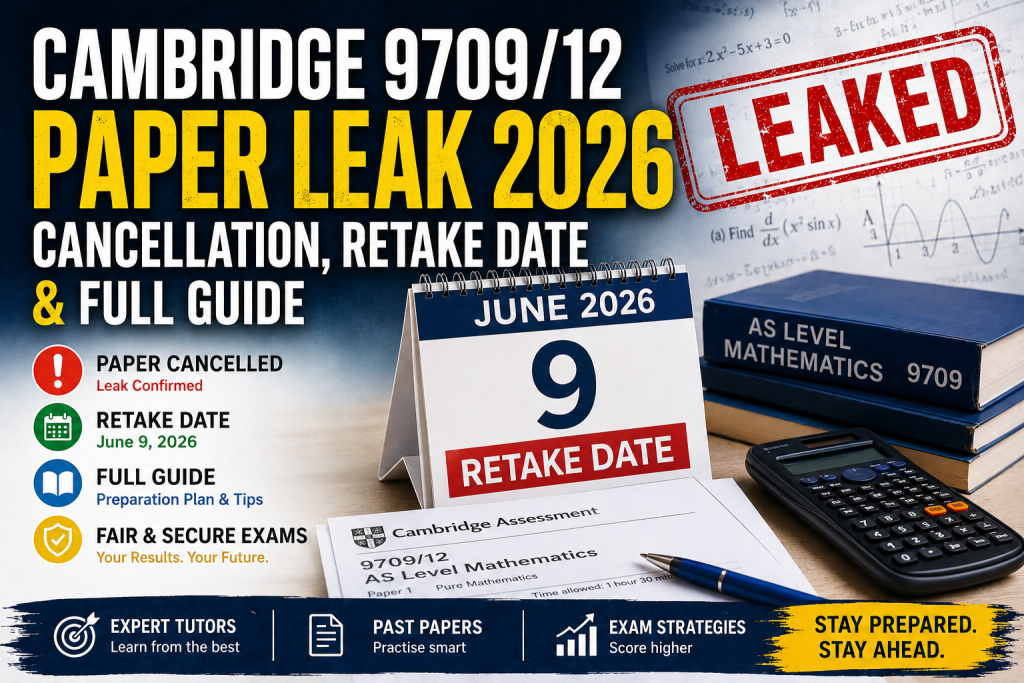 Cambridge 9709/12 Paper Leak 2026